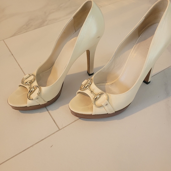 Gucci Platform Peeptoe Pumps Horsebit - Picture 4 of 7